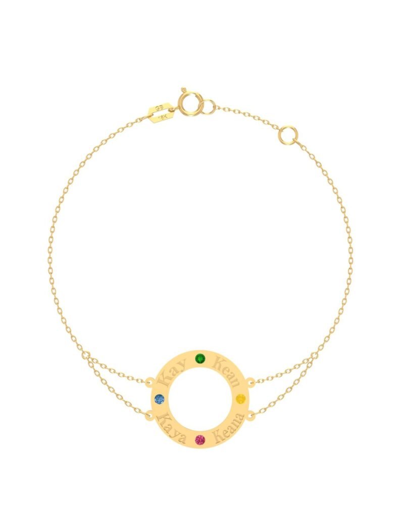 18K Gold Open Circle Bracelet