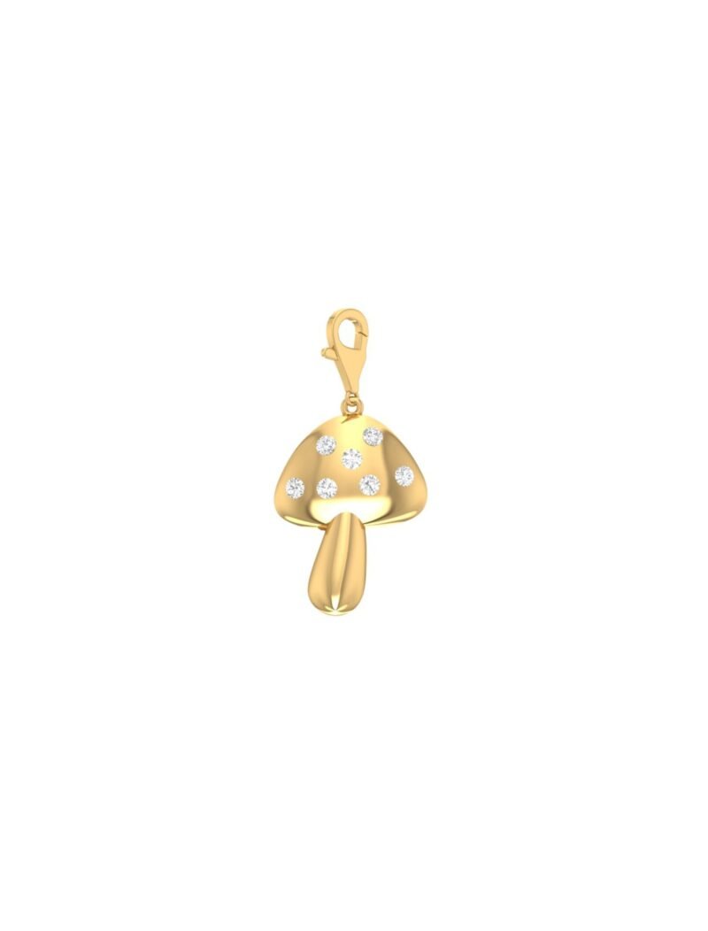 18K Gold Mystic Mushroom Charm