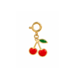 18K Gold Juicy Cherry Charm