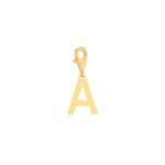 18K Gold Initial Sparkle Charm