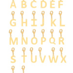 18K Gold Initial Sparkle Charm