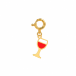 18K Gold Crisp Wine Charm