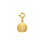 18K Gold Smiley  Face Charm