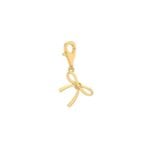 18K Gold Delicate  Bow Charm