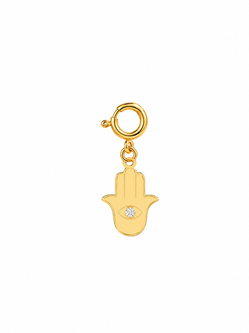 18K Gold Hamsa Hand Charm