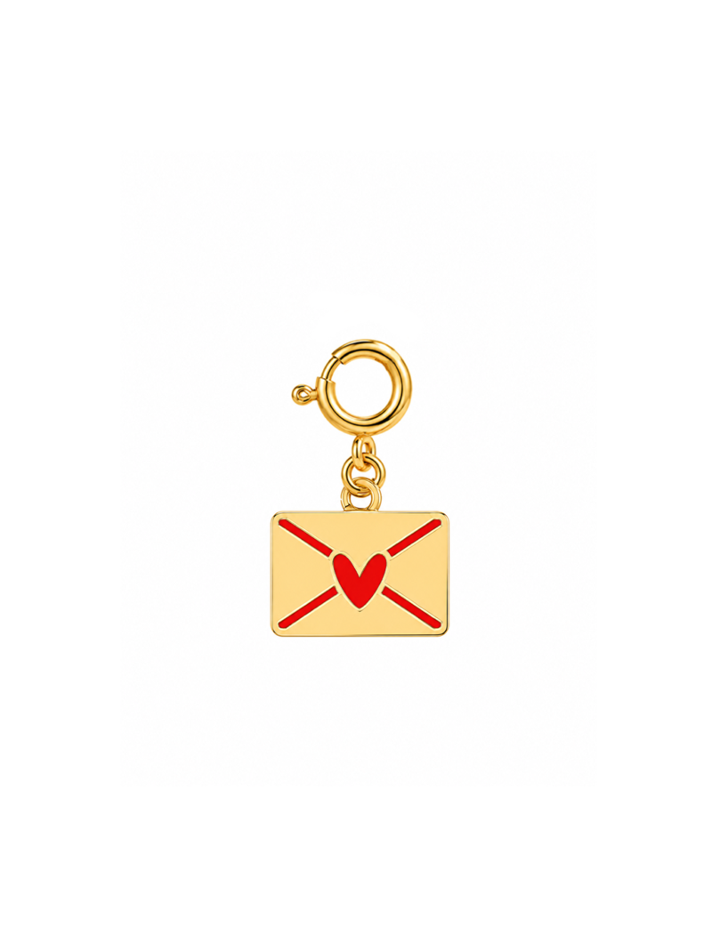 18K Gold Love Envelope Charm