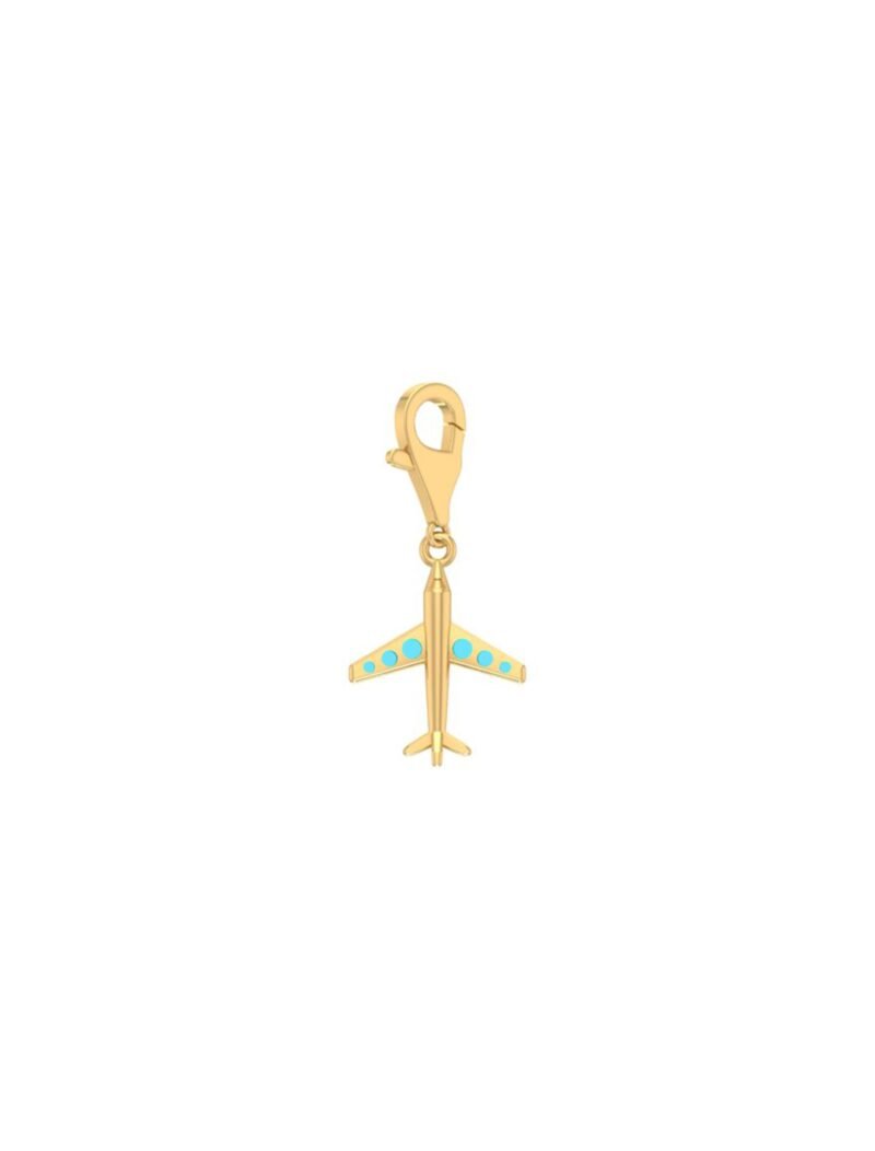 18K Gold Explorer's Plane Charm