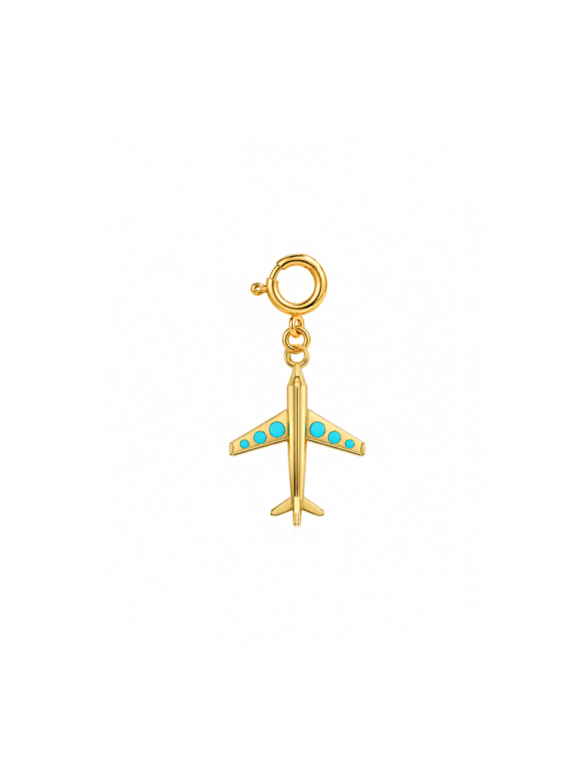 18K Gold Explorer's Plane Charm