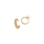 18K Gold Croissant Earrings