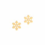 18K Gold Glistening Snowflake Earrings