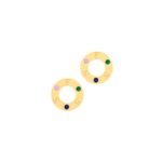 18k Gold Open Circle Customized Earrings