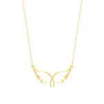 18K Gold Wings Wire Necklace