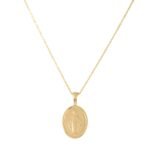 18K Gold Virgin Mary Icon Necklace - 3 sizes