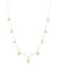 18K Gold Dangling Geometric Shapes Necklace