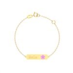 18k Gold Customized Forever Spring Newborn Bracelet