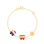 18k Gold Customized Tchou-Tchou Newborn Bracelet