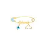 18k Gold Boyhood Newborn Safety Pin