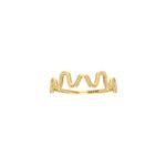 18K Gold Tiny Ripple Ring