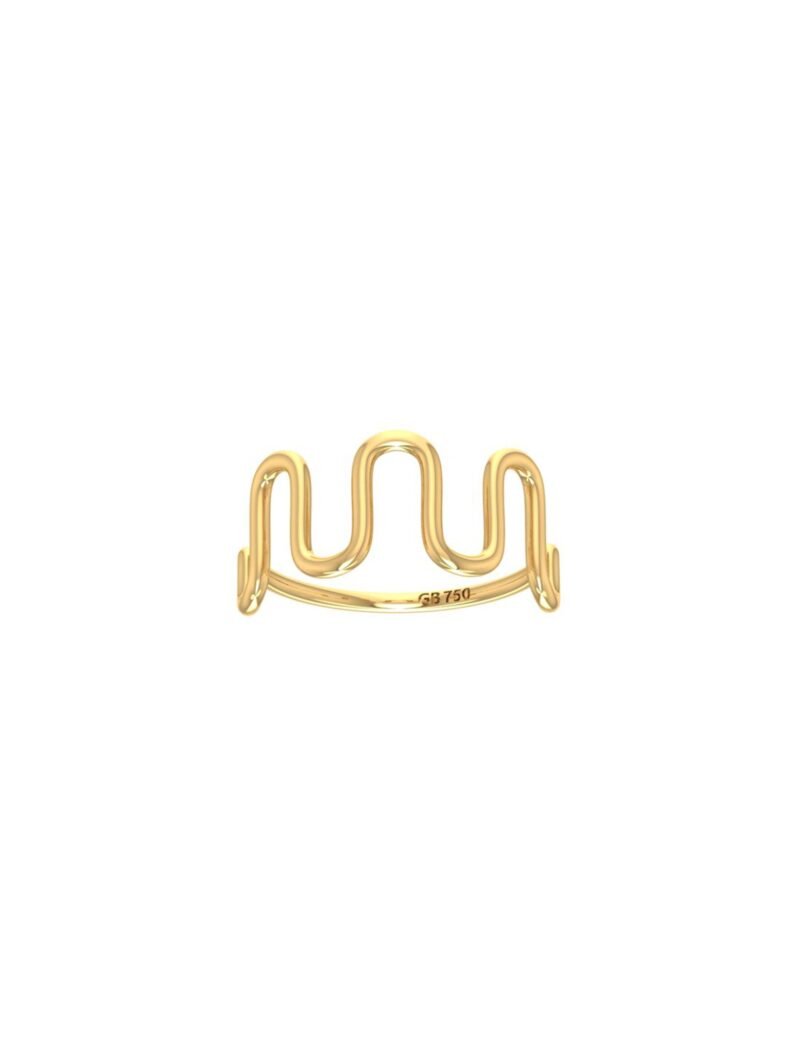 18K Gold Large Ripple Ring
