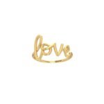 18K Gold Love Wire Ring
