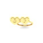 18K Gold Heart Locket Ring