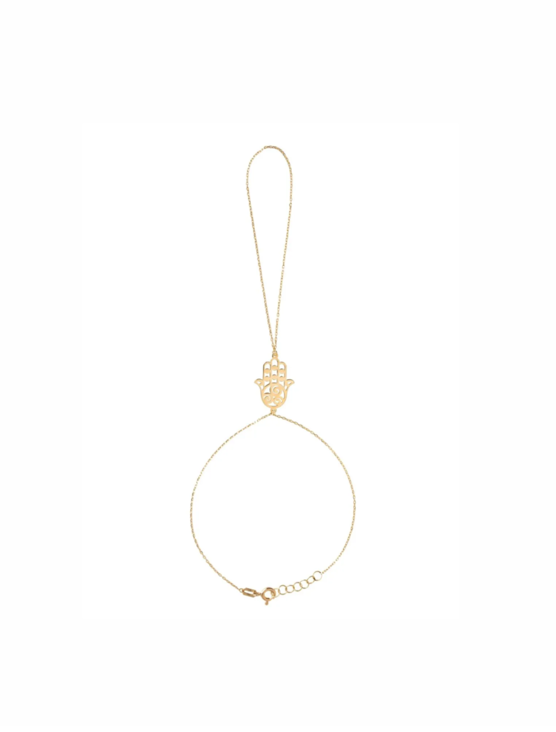 18K Gold Hamsa Hand Chain
