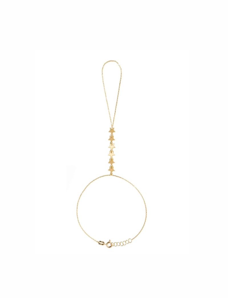 18K Gold Luminous Stars Hand Chain