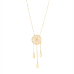 18K Gold Dream Catcher Necklace