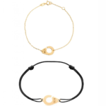18K Gold Customized Forever Locked Matching Couple Bracelets