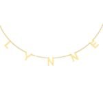 18K Gold Separated Letters Customized Name Necklace