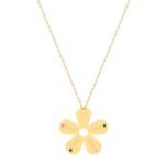 18K Gold Customized Daisy Birthstone Necklace