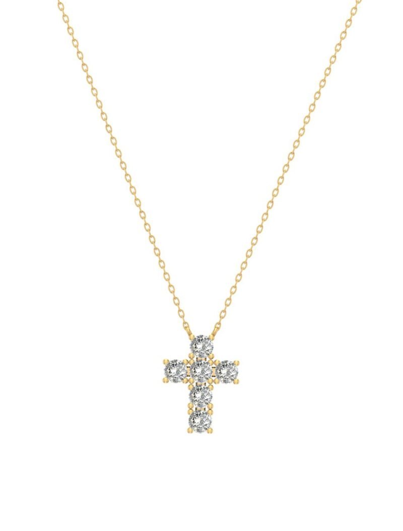 18K Gold Timeless Cross Necklace