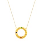 18K Gold Customized Open Circle Necklace