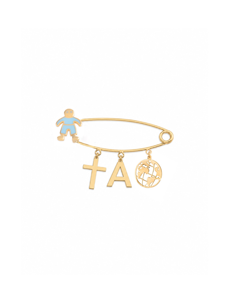 18K Gold Customized Newborn Safety Pin