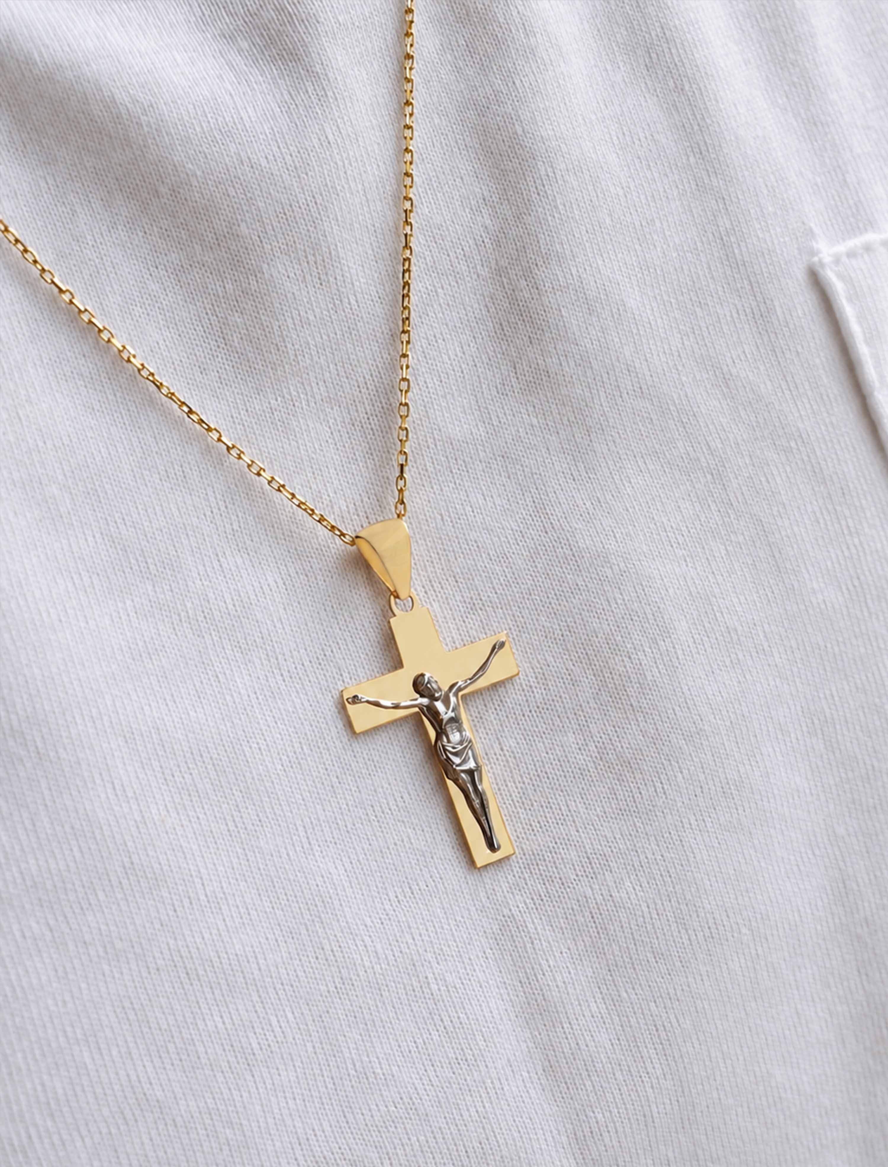 18K Gold Cross with Jesus Pendant - Garo Boyadjian Jewelry.jpg