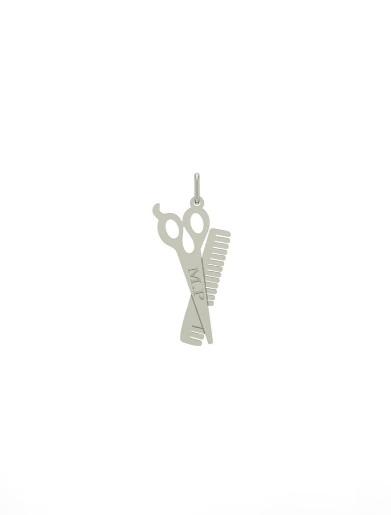 18K Gold Customized Hairdresser Pendant