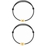 18K Gold Puzzle Matching Couple Bracelets