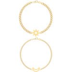 18K Gold Celestial Matching Couple Bracelets