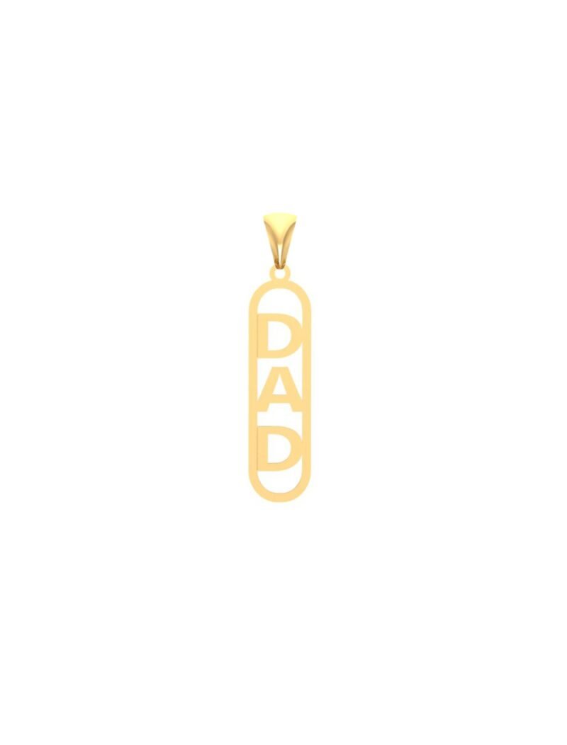 18K Gold Cool Dad Men Pendant
