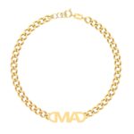 18K Gold Customized Initials Men Bracelet