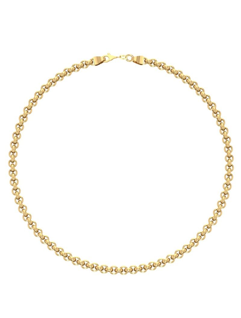 18K Gold Rolo Chain Necklace