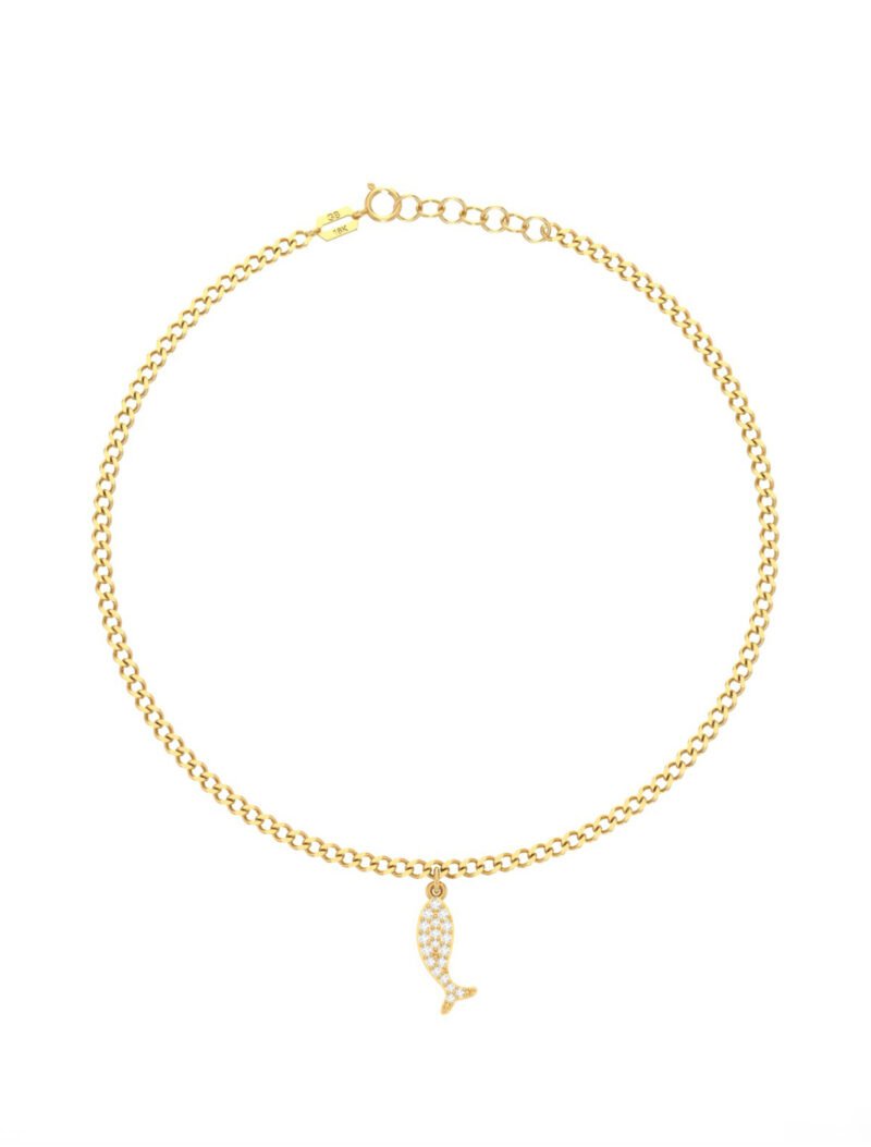 18K Gold Dolphin Anklet