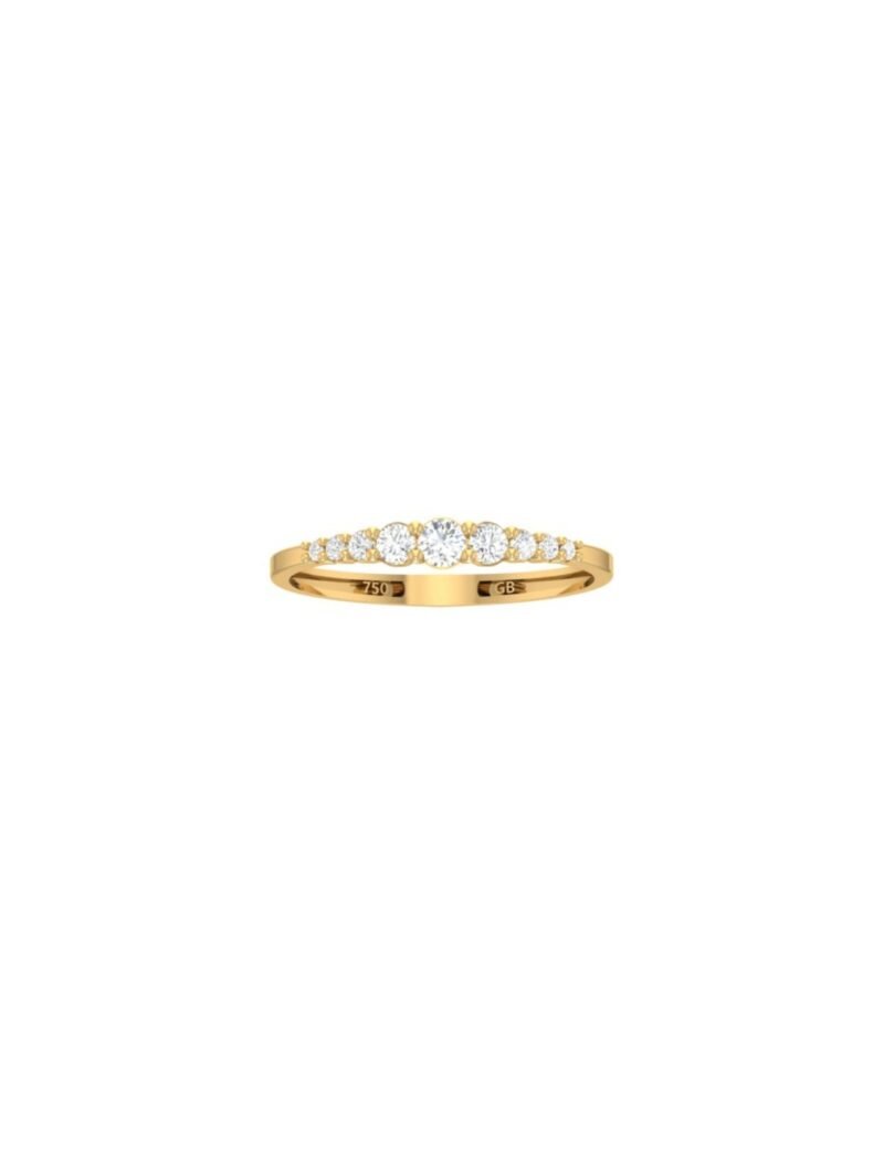 18K Gold Graduated Radiance Ring