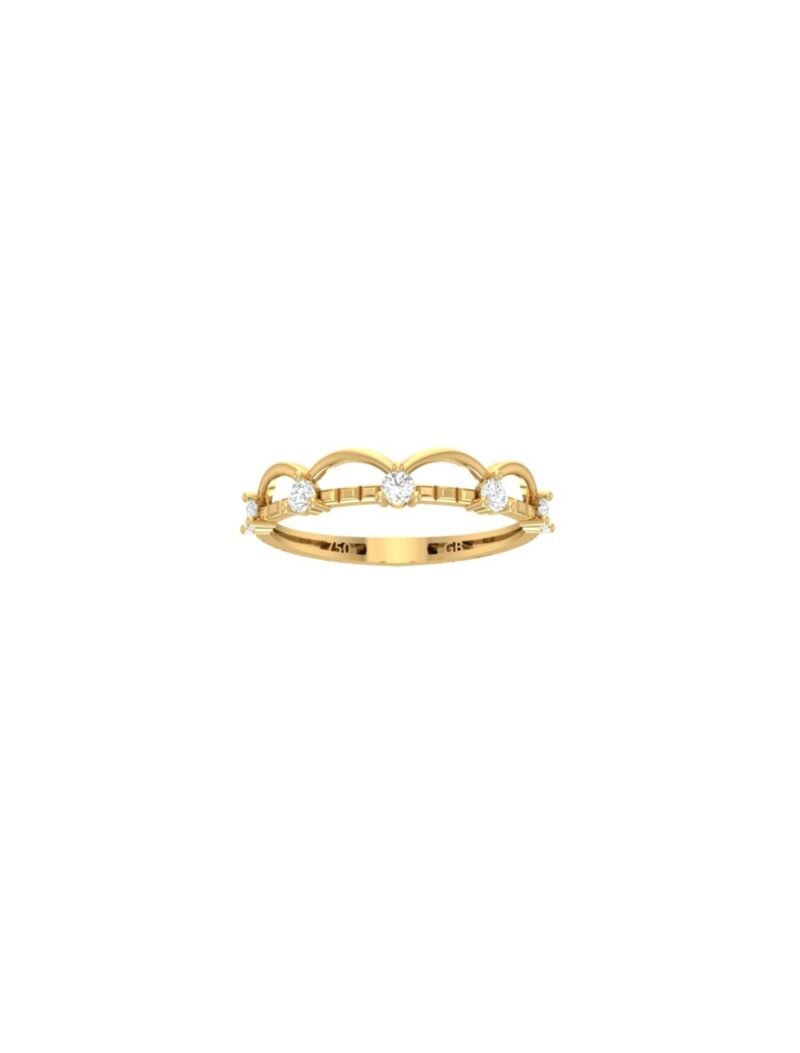 18K Gold Scalloped Lace Ring