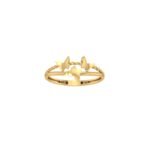 18K Gold Stacked Butterfly Silhouettes Ring