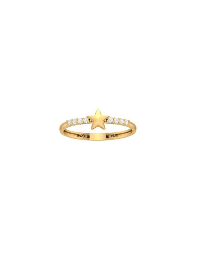 18K Gold You're a Star Ring