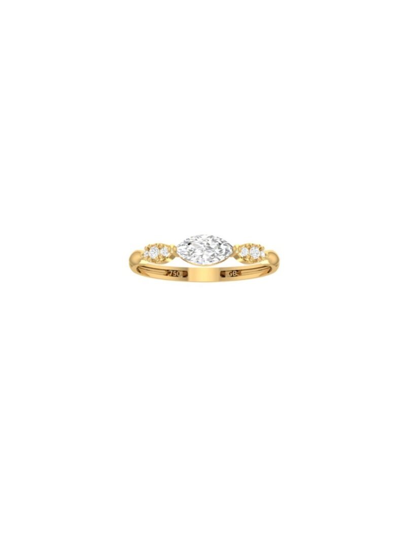 18K Gold Marquise Muse Ring