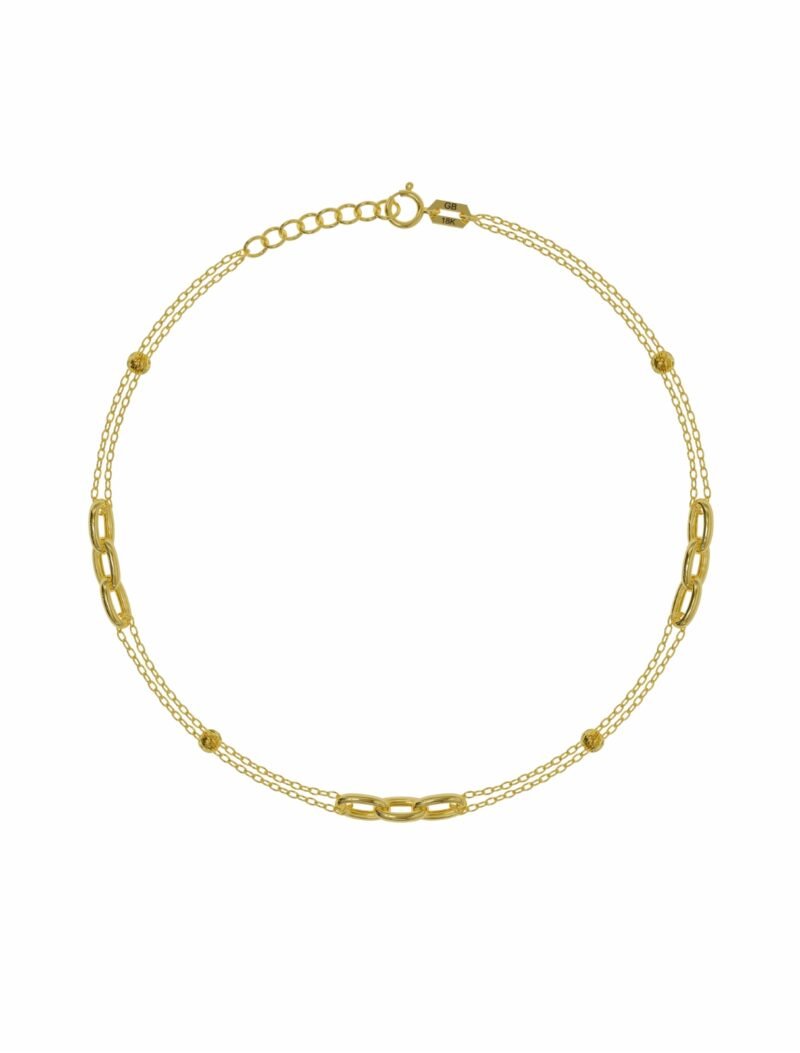 18K Gold Modern Chic Anklet