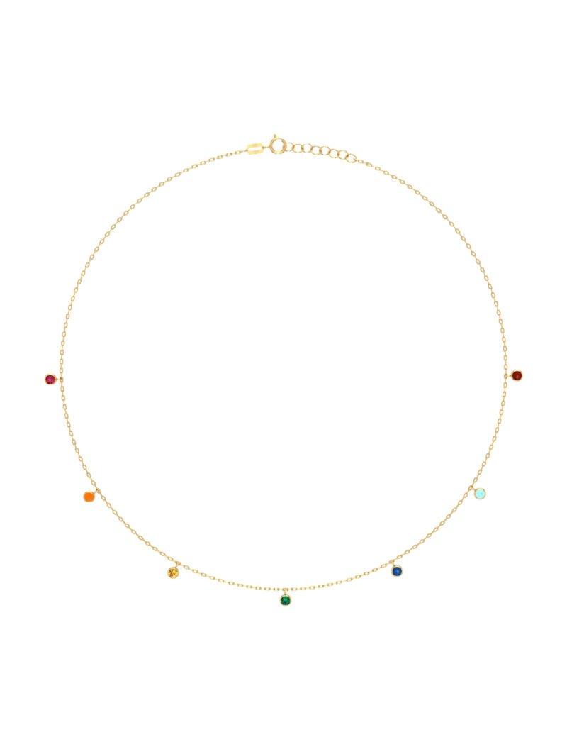 18K Gold Rainbow Belly Chain
