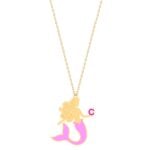 18K Gold Customized Mermaid Kids Necklace